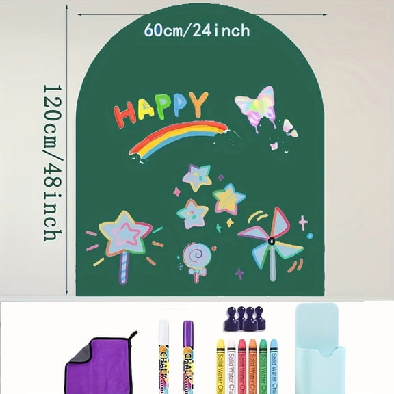 2025 New Magnetic Wall Decal Arch Set for wall , Upgraded Self-Adhesive Magnetic Chalkboard Wall Decal,chalkboard,greenboard 24*48inch
