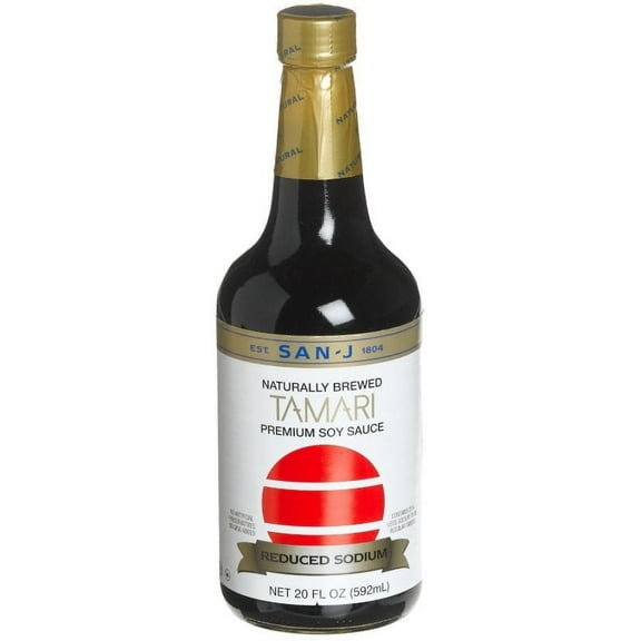 San-J Tamari Premium Soy Sauce, Reduced Sodium, 20 Oz