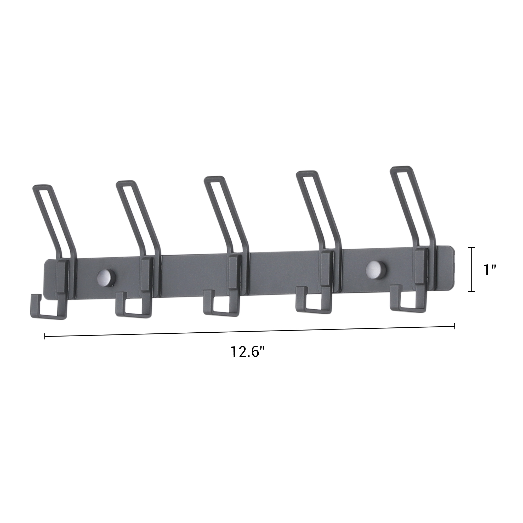 Unique Bargains Wall Mount Coat Rack Hook for Bathroom and Bedroom Organization Gray 5