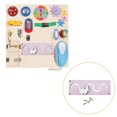 thumbnail image 3 of Busy Board Material Cute Teaching Aids Wooden for Board Material Nursery Activities Unisex Pink, 3 of 9