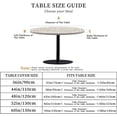 thumbnail image 2 of Round Fitted Tablecloth with Elastic Edge Design Table Cover Waterproof Stain-Resistant Wipeable Table Cloth Best for 44" Round Tables Circular, 2 of 4
