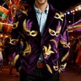 thumbnail image 2 of Festive Corduroy Print For – Party Ready Stylish Jacket With Pattern And Texture Men'S Blazers & Suit Jackets Dark Purple M, 2 of 5