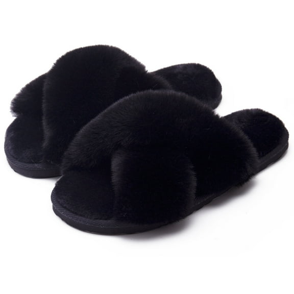 Sole Happy's COMFY TOES - Women's Slipper- Bold Black - Size 5/6