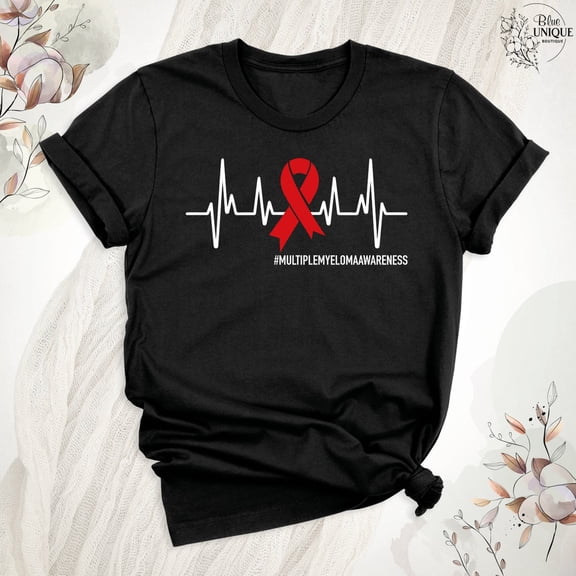 Multiple Myeloma Awareness Tees, Mm Warrior Shirt, Burgundy Ribbon Support Squad Shirt, Burgundy Awareness Ribbon Tee, Blood Cancer Tshirt, Full Size S-5XL