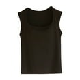 thumbnail image 2 of ALLLIST Black Spring Tops for Women 2024 Solid Crew Neck Sleeveless Tank Tops Womens Tank Tops XL, 2 of 7