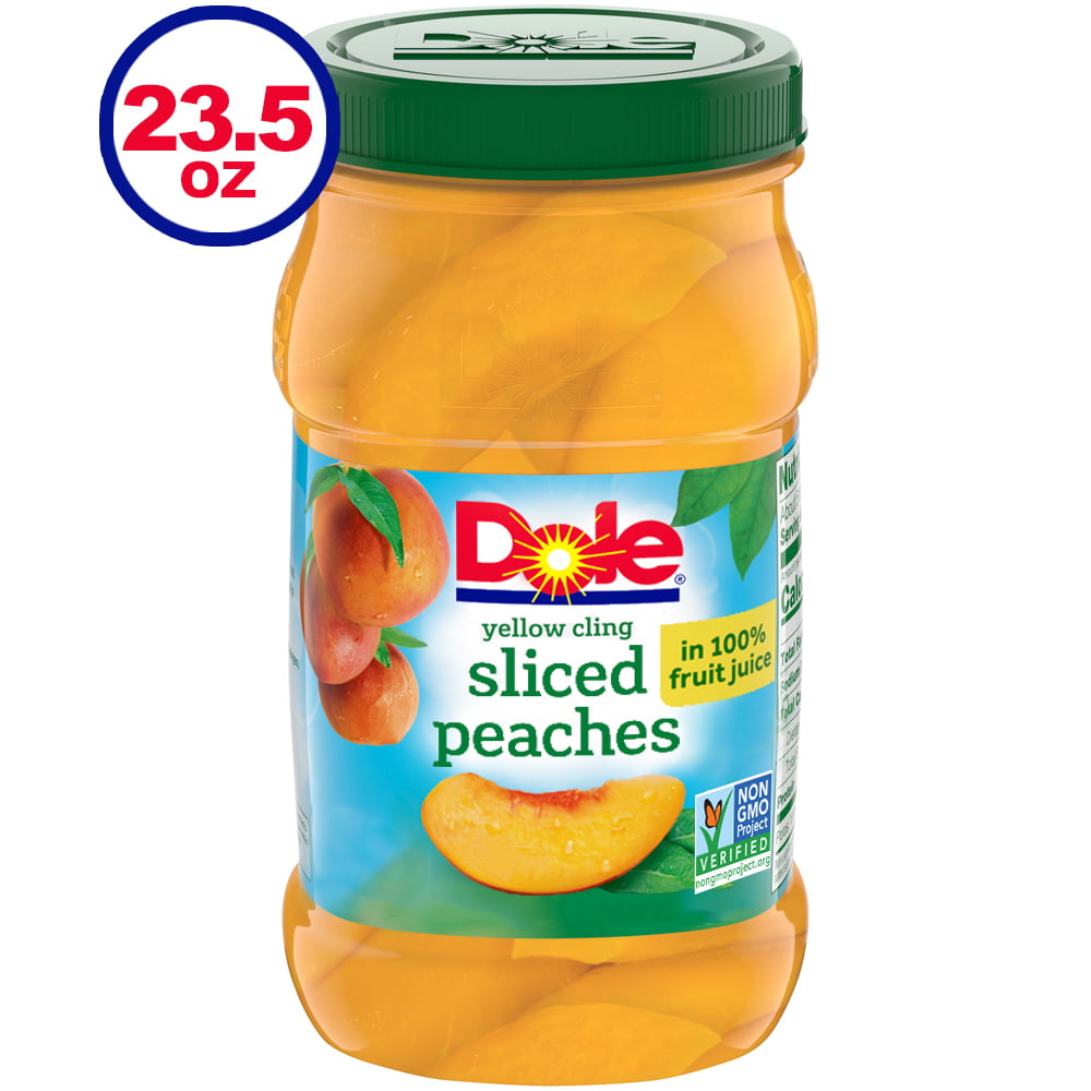 Photo 1 of 8 Pack Dole Yellow Cling Sliced Peaches - 23.5 oz jar