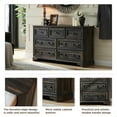 thumbnail image 6 of OKD Farmhouse 7 Drawers Dresser Chests for Bedroom, Wood Rustic Tall Chest of Drawers, Organizer for Living Room,Dark Rustic Oak, 6 of 7