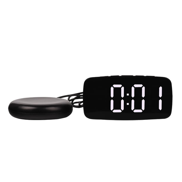 Reloj despertador con vibración súper fuerte y vibrador for cama, multifuncional, con doble puerto USB for personas sordas o con problemas de audición y que duermen profundamente