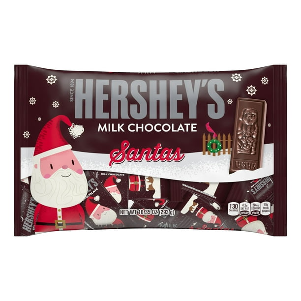 Hershey's Holiday Santas Milk Chocolate Candy Bars, 10.35 Oz. Walmart