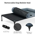 thumbnail image 2 of Veehoo Cooling Elevated Dog Bed with Fluffy Plush Bolster Cushion, 32 x 25 inches, Medium, Haze Blue, 2 of 7