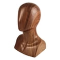 thumbnail image 1 of Cabeza de maniquí masculino profesional, duradera, de PRFV, de 13'' de alto, modelo para sombreros grano de madera, 1 of 6