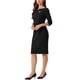 thumbnail image 4 of INSPIRE CHIC Vestido Vintage para Mujer de Manga 3/4 para Trabajar Vestidos Tipo Sheath XS Negro, 4 of 6