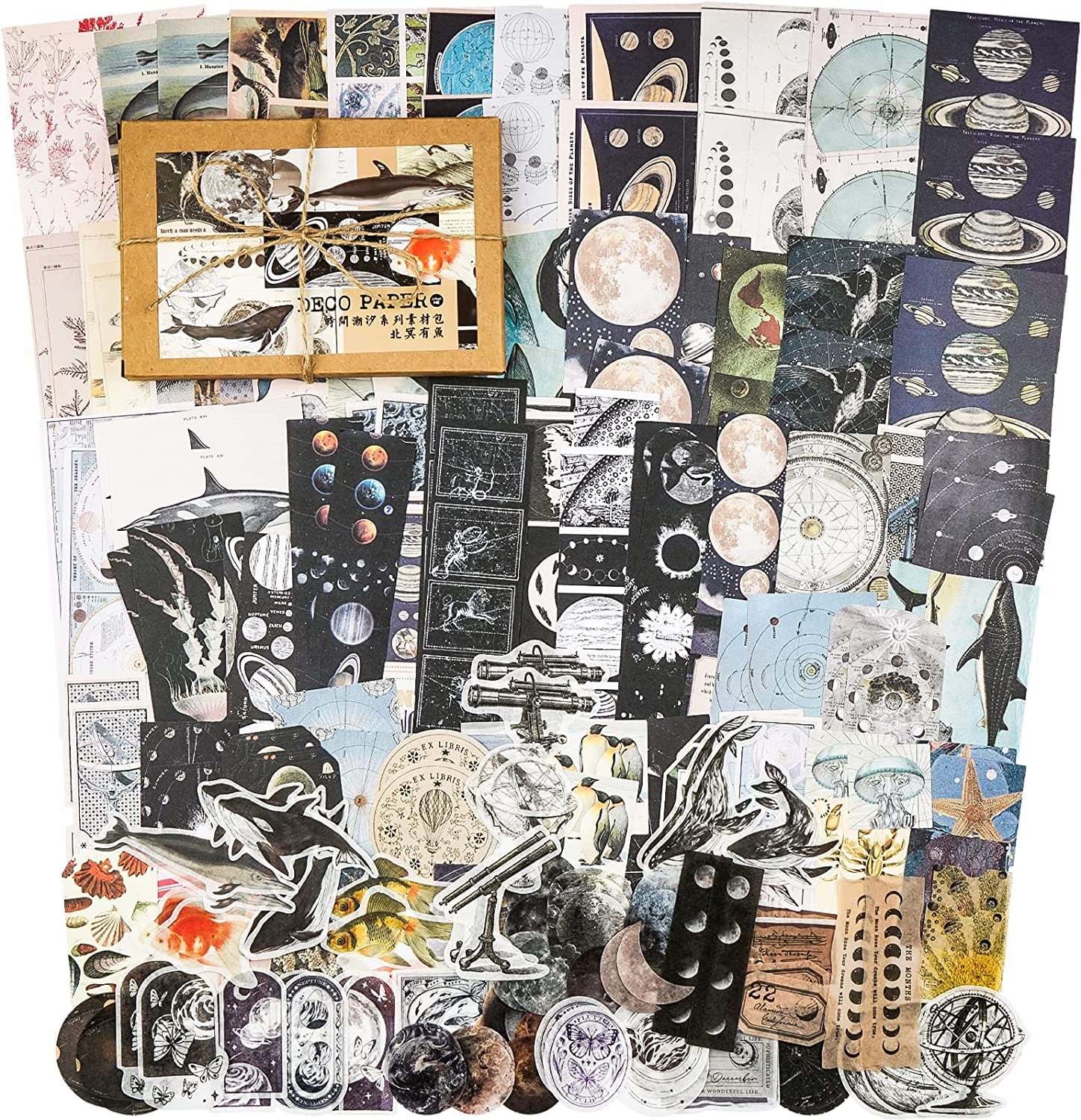 JOETMAE200 Pieces Scrapbook Stickers Kits- Vintage Ephemera Bundle Junk  Journal Kit, Celestial Washi Sticker Supplies Aesthetic Old Magazines for  Collage… - Buy Online - 528319513