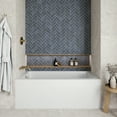 thumbnail image 2 of Streamline NAL-5560-PBR 60 in. x 32 in. Acrylic Left-Hand Drain Alcove Bathtub in Glossy White With External Drain in Polished Brass, 2 of 10