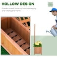 thumbnail image 6 of Outsunny Wooden Raised Garden Bed 46"x24"x30" Brown Lattice Trellis Boxes with Water Drainage Slot, 6 of 10