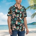 thumbnail image 6 of Uemuo Rottweiler Printed Regular Fit Short Sleeve Casual Hawaiian Shirt for Men,Aloha shirt,Tropical shirt,Floral print shirt,Vacation Beach shirt-XX-Large, 6 of 9