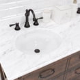 thumbnail image 5 of Water Creation Aberdeen 60" Wood Single Bathroom Vanity in Brown & White, 5 of 7