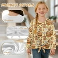 thumbnail image 6 of Garronmavis Capybara Girls Long Sleeve T-Shirts 7-8 Loose Humburger Kids Crewneck T-Shirts Fall Tops Lightweight Casual Crewneck Loose Fit Tee Tops Soft Casual Crewneck Tees, 6 of 7