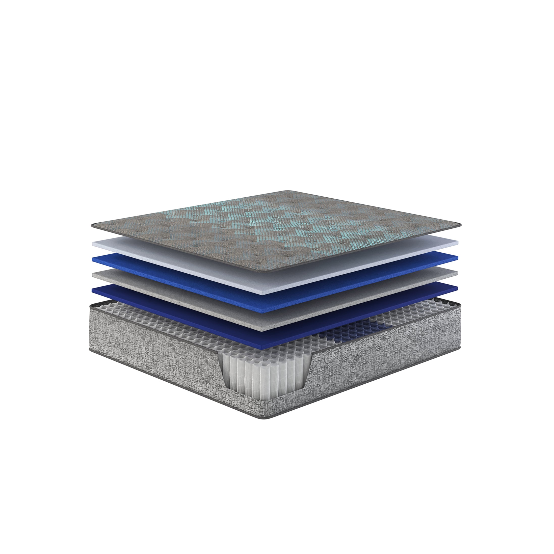 CHAMPFLAG King Size Firm Mattress 13" Hybrid with Cooling Gel & Pocket Coils for Back Support