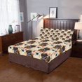 thumbnail image 1 of Juego de cama de 3 piezas Rainbow Paw Print Perros Pekineses Azul, 1 of 5