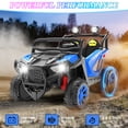 thumbnail image 3 of Funcid 24 Volt Ride on Cars, 2-Seater Ride on Toys with Remote Control, 400W Electric Car, Ride on UTV w/ Bluetooth, MP3, Suspension, Seat Belts, Volume Adjustment, Blue, 3 of 7
