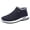 Blue, variant on Men Lightweight Snow Boots Winter Anti-Slip Ankle Booties Waterproof Slip On Warm Fleece Lined Sneaker(Blue,44)