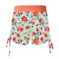 thumbnail image 2 of YUUMIN Kids Girls Printed Swim Shorts Quick Dry Lace Up Side Boardershorts Swim Trunks Beach Tankini Shorts Pants Summer Hot Bottoms Orange 6, 2 of 5