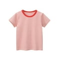 thumbnail image 3 of NAISIBABY Kids Boys T-Shirt, Short Sleeve Crewneck Striped Graphic Summer Cotton Casual Tees Red 5T, 3 of 4