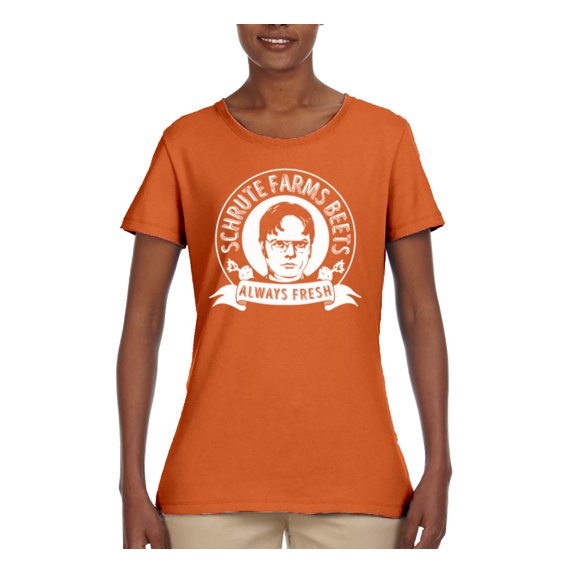 Always Fresh Farms Beets The Office Culture Female Graphic T-Shirt, Orange, 3XL