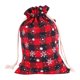 thumbnail image 1 of Bolsa De Tela A Cuadros Con Cordón Bolsa De Almacenamiento Bolsa Para Regalos De Navidad Bolsa Para Fiestas, 1 of 4