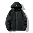 thumbnail image 1 of KIHOUT Men's Lightweight Softshell Jacket Hooded Water Resistant Winter Hiking Windbreaker Jackets, 1 of 7