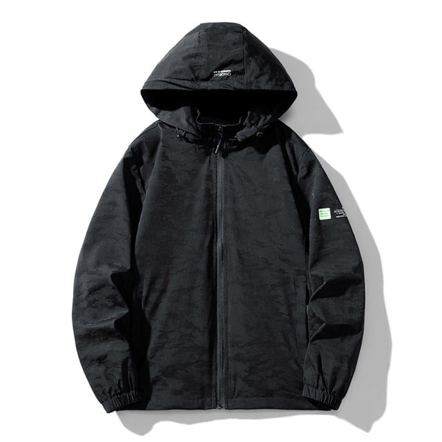KIHOUT Men's Lightweight Softshell Jacket Hooded Water Resistant Winter Hiking Windbreaker Jackets