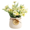 thumbnail image 1 of Maceta de interior Flor artificial Florero azul Maceta artificial Crisantemo Maceta moderna Decoración del hogar Mesa central de flores Planta artificial, 1 of 5
