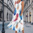 thumbnail image 3 of Vestido Elegante Silueta Favorecedora Diseño De Moda Cuello Redondo Bolsillos A Media Pierna FLhrweasw Nuevo, 3 of 9