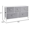 thumbnail image 3 of CF Extra Wide Fabric 5-Drawer Storage Organizer Unit for Closet, White, 3 of 12