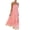 Pink Stripes, variant on Women's Smocked Printed Tube Maxi Dress fabric 100% Polyester Comfortable Lightweight Everyday Wear for Summer