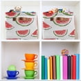 thumbnail image 6 of Yayeee 2 Pack Canvas Storage Basket with Handles for Shelves Fabric Bins Closet Organizer, Watermelon Pattern, 6 of 8