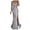 Silver, variant on Homenesgenics formal Dresses for Women Sleeveless Womens Fashion V-Neck Split fork Small Tailing Long Dress Party Full Dress