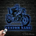 thumbnail image 2 of Handmadetneonsign Custom Old Man Riding Chopper Motorcycle Metal Wall Art LED Light - Personalized, 2 of 5