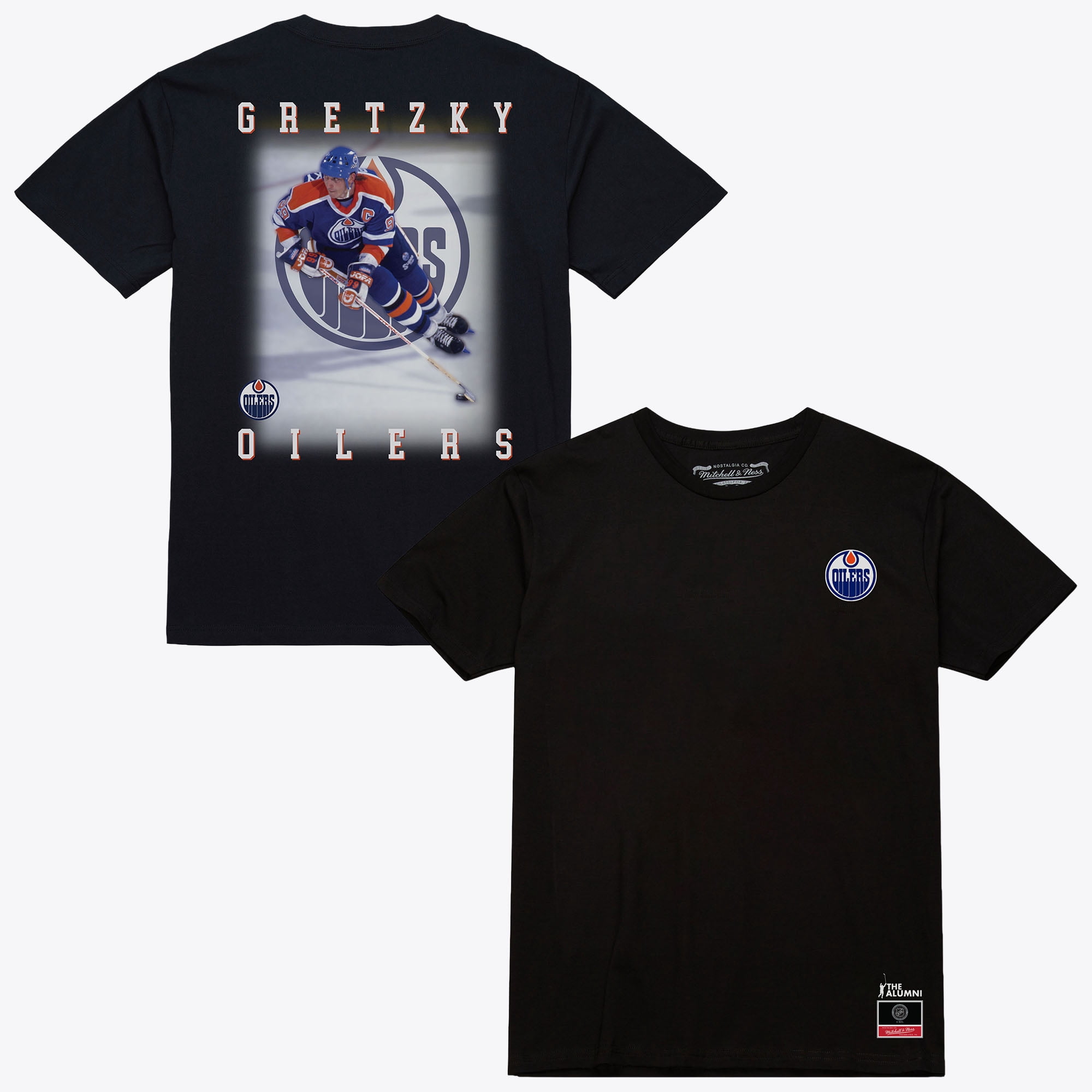 Men's Mitchell & Ness Wayne Gretzky Black Edmonton Oilers Photo T-Shirt
