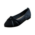 thumbnail image 3 of Miluxas Pointed Toe Flats for Women Ballet Flats Comfortable Dressy Knit Lightweight Casual for Work office Womens Flats Blue-A 7.5(40), 3 of 6
