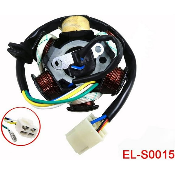 6 Coil Magneto Stator Alternator for GY6 50cc 110cc 150cc Chinese Scooter ATV Moped Dirt Bike Go Kart Jonway Taotao Roketa Sunl JCL