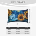 thumbnail image 4 of Uemuo Starry Night Sunflower Field Print Throw Pillow Case – Cozy & Soft Cushion Cover, Hypoallergenic Pillow Case for Sleeping, Perfect for Women with Envelope Closure-20"x30", 4 of 6