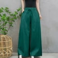 thumbnail image 6 of Casual High Waisted Pants for Women Solid Color Long Pants Cotton Linen Straight Trousers Palazzo Comfortable Autumn Outfit Solid Color Trousers Casual Daily Office Wear, 6 of 7