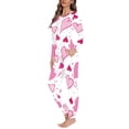 thumbnail image 2 of Renewold Thermal Pj Set for Women Plus Size M Pink Heart Sleepwear Top & Pants for Valentine's Day Gifts 2 Pack Cozy Home Indoor Athletic Clothing Relaxed Beach Wear, 2 of 4