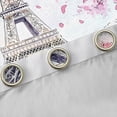 thumbnail image 4 of Homewish Paris Eiffel Tower Black Out Curtains for Teen, Pink Cherry Blossoms Curtains Pack of 2 (42x63 Each), Chic Watercolor Bedroom Curtains, Black Out Curtains Decor, 4 of 6