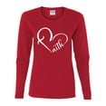 thumbnail image 2 of Wild Bobby Heart Made Of Faith Inspirational/Christian Women Graphic Long Sleeve Tee, Red, X-Large, 2 of 5