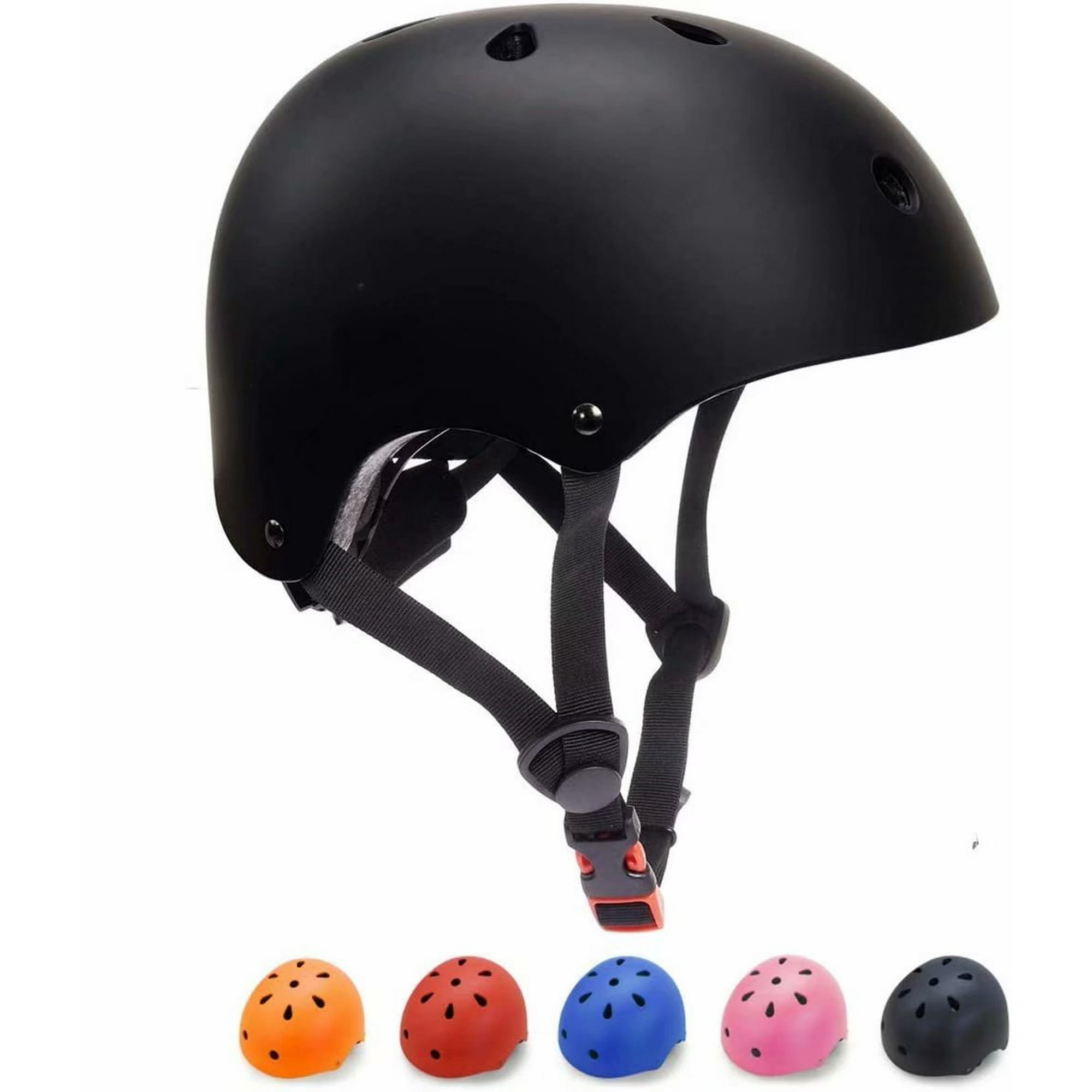 Children s helmet bicycle helmet children s skater helmet adjustable for boys for skateboard scooter boys girls black size M Walmart