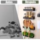 thumbnail image 4 of Organizador de Especias de Pared para Refrigerador,Especiero de Cocina Magnético,4 Estante de Especias con 1Soporte para Toallas de Papel,con 8 ganchos,para Refrigerador,lavadoras,Microondas, 4 of 15
