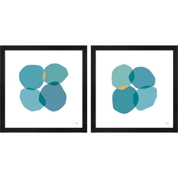 Great Art Now Side by Side by Pela, 2 Piece Framed Art Set Each 13.25"W x 13.25"H